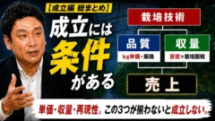 【成立編 総まとめ】成立には条件がある。単価・収量・再現性。この3つが揃わないと成立しない。