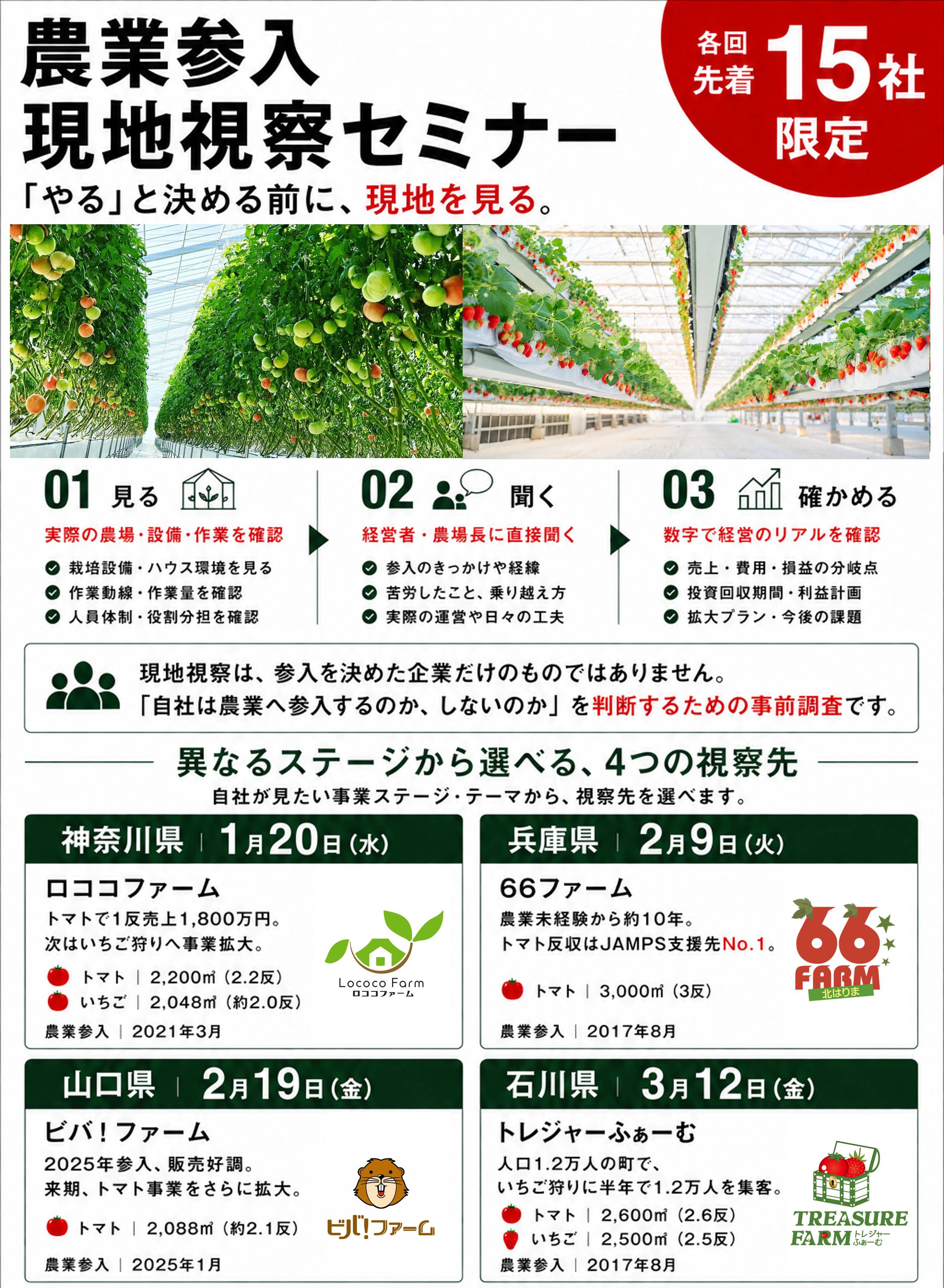 農業参入企業 現地視察セミナー2027